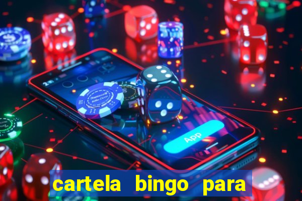 cartela bingo para cha de cozinha imprimir gratis